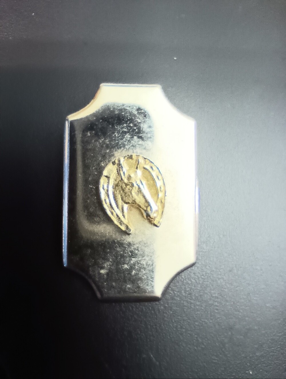Vintage Western Style Gold & Silver Tone Metal Scarf Clip